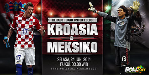 Preview: Kroasia vs Meksiko, Berebut Tempat Tersisa