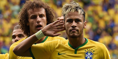 Neymar Ukir Gol ke-100 Piala Dunia 2014