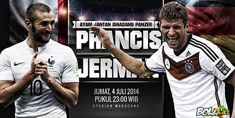 Line-up: Prancis vs Jerman