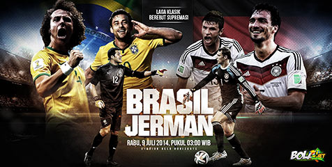 Line-up: Brasil vs Jerman