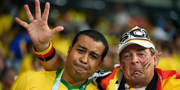 Galeri Suporter: Brasil vs Jerman