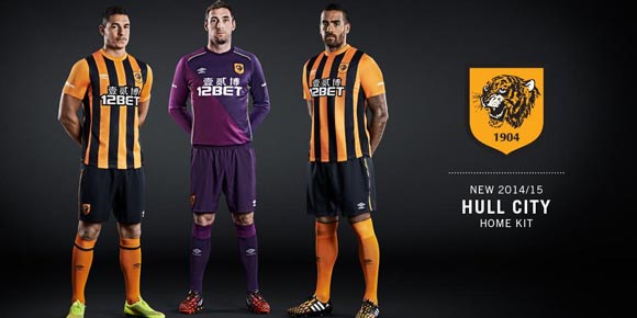 Detail Jersey Home Hull City 2014-15