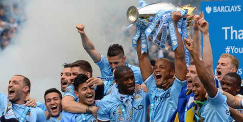 Manchester City Disambut Kue Trofi Premier League di AS