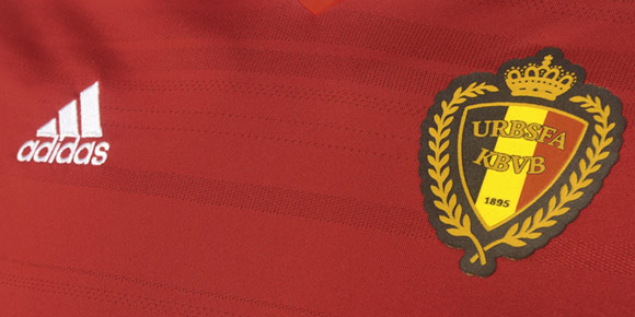 Detail Jersey Home Belgia 2014