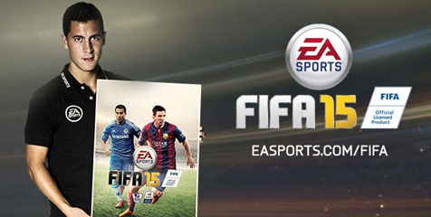 Hazard Temani Messi di Cover FIFA 15