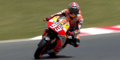 Marquez Terdepan di Sesi Pemanasan MotoGP Inggris