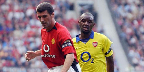 Vieira Yakin Menang Berkelahi Lawan Roy Keane 