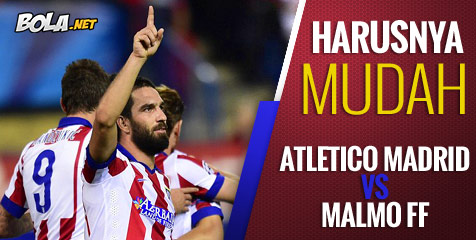 Preview: Atletico Madrid vs Malmo, Harusnya Mudah