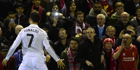 Gasak Liverpool, Pers Inggris Aplaus Ronaldo