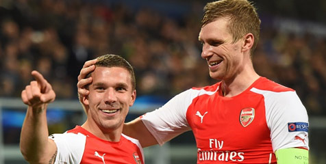 Mertesacker Sebut Podolski Punya Finishing Terbaik di Arsenal