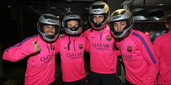 Galeri: Para Penggawa Barca Balapan di Sirkuit Go Kart