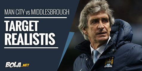 Preview: Man City vs Middlesbrough, Target Realistis