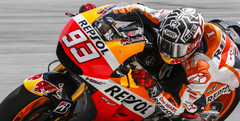 Marquez Kembali Terdepan di Hari Ketiga Uji Coba Sepang I