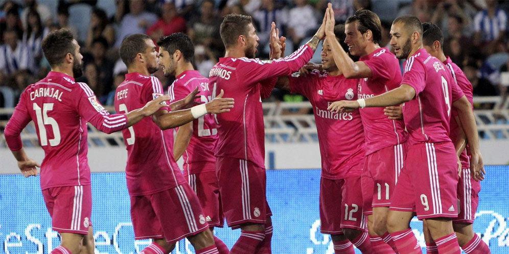 real madrid pink jersey