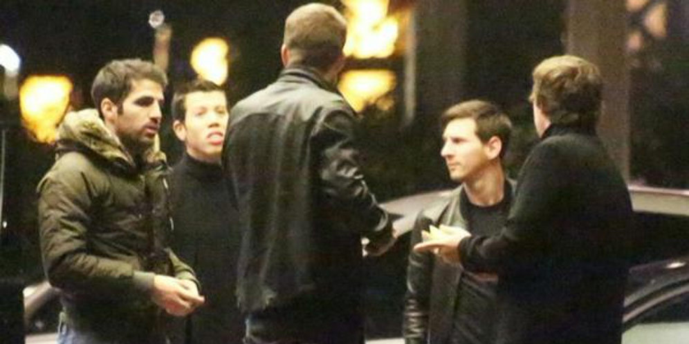 Usai Barca Kalah, Messi Hang Out Bareng Fabregas