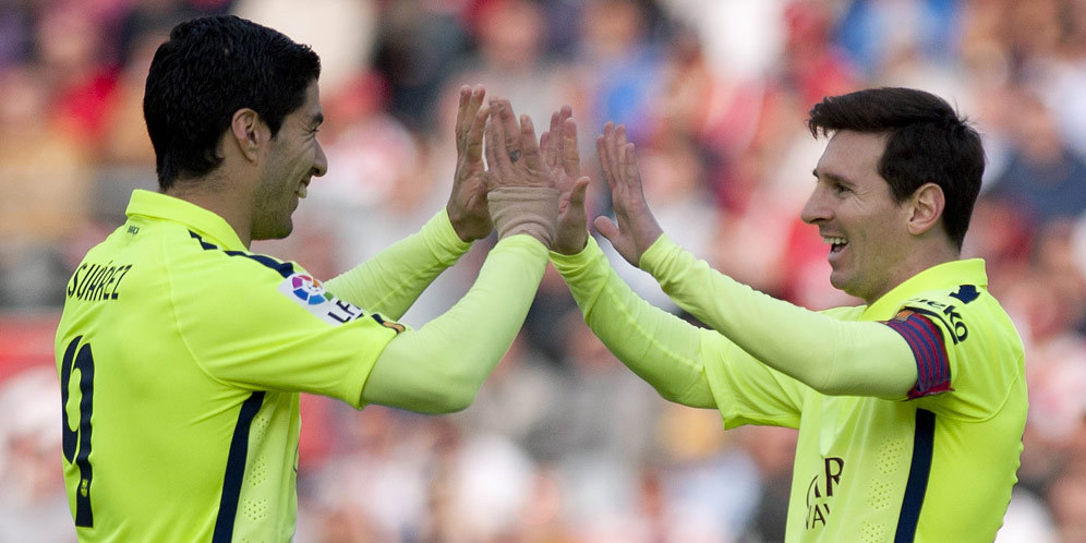 Cetak Dua Gol, Messi Minta Foto Bareng Suarez