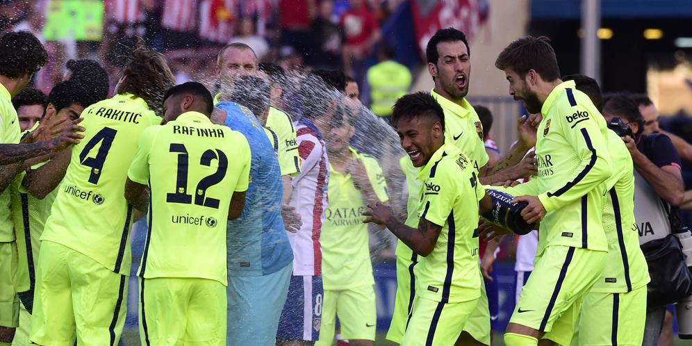 Video: Liar! Perayaan Juara Pemain Barcelona di Locker Room