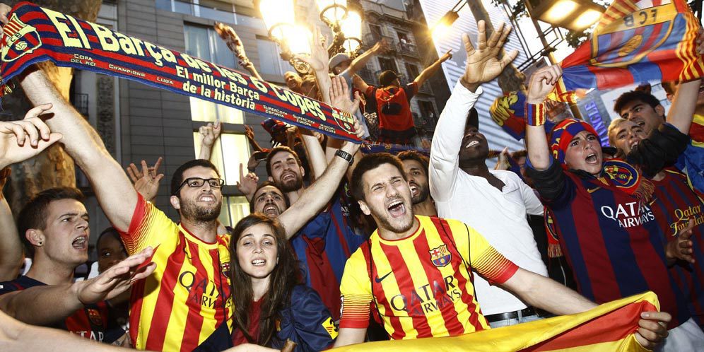 Video: Fans Barca dan Madrid Bentrok di Bandara