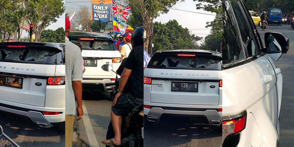 Mobil Pembina Arema Cronus Jadi Sasaran Pengrusakan Oknum Suporter