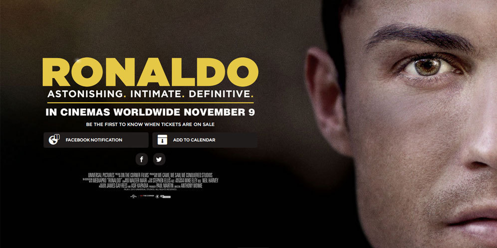 Ini Dia Trailer Film 'Ronaldo' yang Akan Tayang 9 November