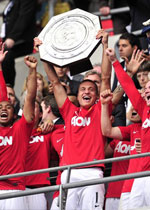 Manchester United, juara Community Shield 2011. (c) AFP