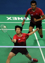 Pasangan Tontowi Ahmad dan Liliyana Natsir. (c) Reuters