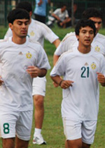 Timnas Turkmenistan saat latihan di Lapangan ABC Senayan Bola/Egy