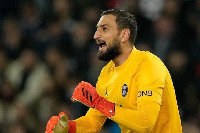 Kiper PSG, Gianluigi Donnarumma menjalani debut Liga Champions di laga versus Manchester City, Rabu (29/9/2021) (c) AP Photo