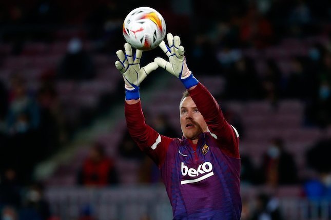 Kiper Barcelona Marc-Andre Ter Stegen. (c) AP Photo