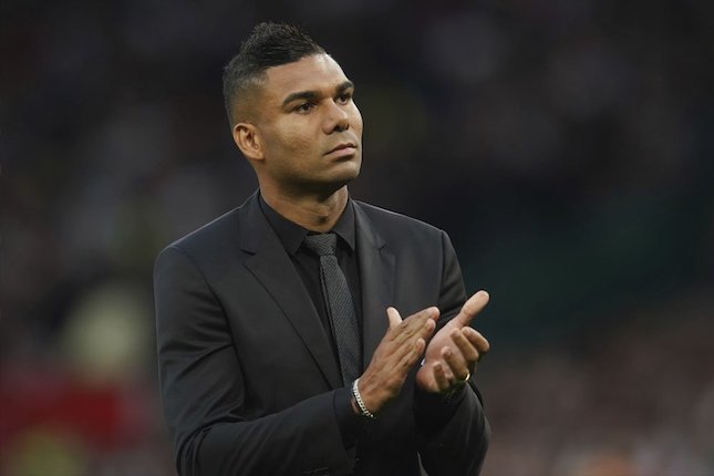 Casemiro saat diperkenalkan di Old Trafford (c) AP Photo