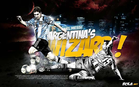 Gambar Kompilasi Desain Wallpaper Bolanet Terkeren 2012 Lionel Messi