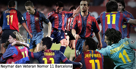 Neymar dan Veteran Nomor 11 Barcelona