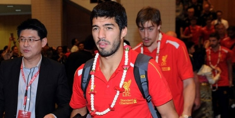 Luis Suarez, berpotensi hengkang ke Arsenal. (c) LFC