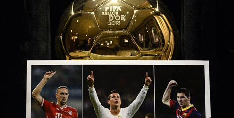 Perbandingan Ronaldo, Ribery dan Messi Jelang Ballon d'Or