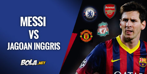 Statistik Messi Melawan Klub Inggris