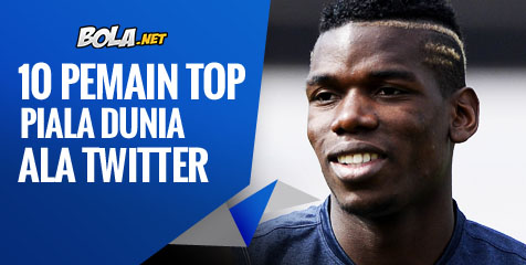 10 Pesepakbola Terpopuler Piala Dunia '14 Versi Twitter