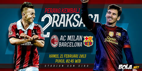 Head to Head 16 Besar UCL: AC Milan vs Barcelona