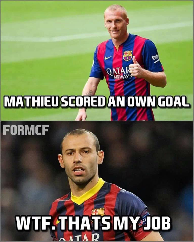 Meme Sindiran Laga Kontroversial Barca - Mathieu vs 