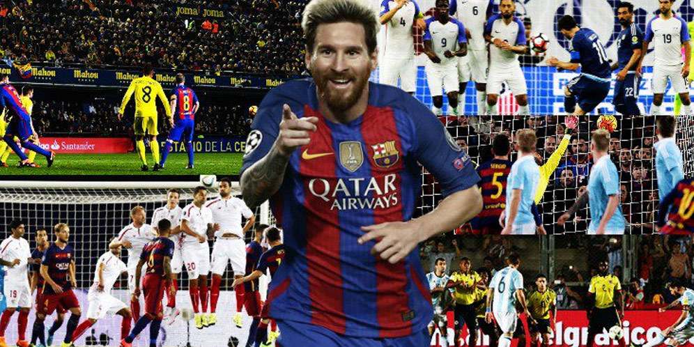 Lionel Messi 31 Gol Dari Direct Free-Kick