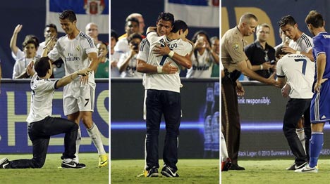 Ronaldo sambut Gjoka. (c) 101