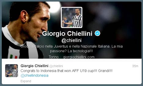 Twitter Giorgio Chiellini