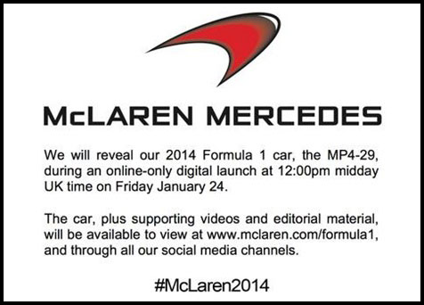 Pengumuman McLaren. (c) Twitter/McLarenF1