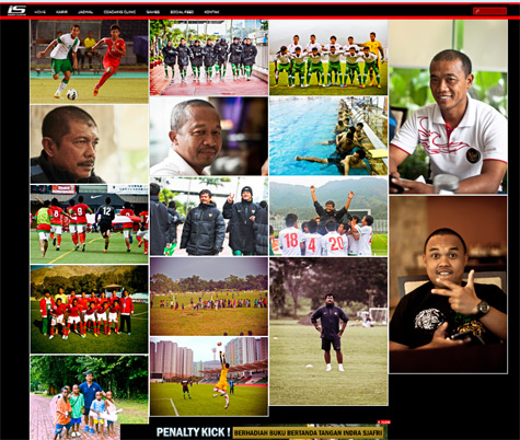 Salah satu tampilan website pribadi Indra Sjafri