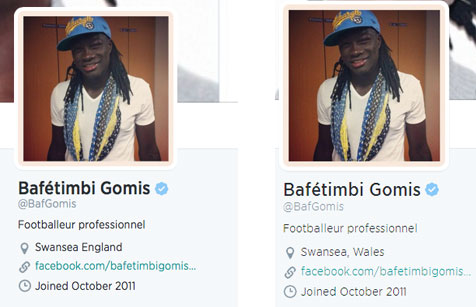 Location Gomis yang salah (kiri) dan yang sudah dibetulkan (kanan)