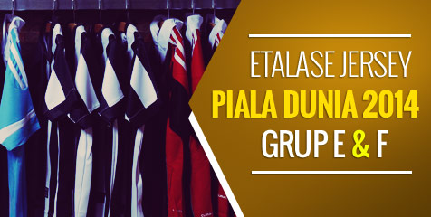 Etalase Jersey Piala Dunia 2014 Grup E&F