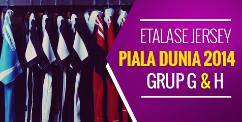 Etalase Jersey Piala Dunia 2014 Grup G&H