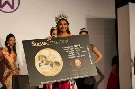 Dalreena Poonam Gill meraih mahkota Miss World Singapore 2014