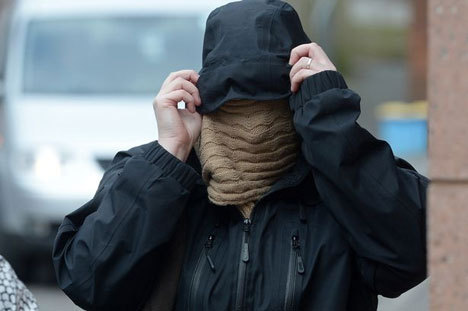 Helen Jones tiba di Pengadilan Preston Crown untuk mendengarkan vonis hakim