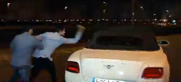 Madridista serang mobil Bale