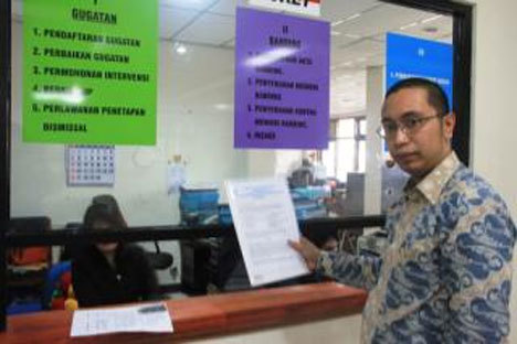 Aristo Pangaribuan mendaftarkan gugatan ke PTUN